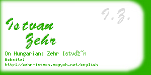 istvan zehr business card